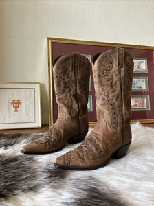 Dan Post Sidewinder Mad Cat Womens Sz-9M Western Boots Leather Tan Brown DP3422 - Picture 1 of 14