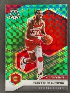 2020-21 Mosaic HAKEEM OLAJUWON All Time Greats Green Prizm #284 Houston Rockets - Bild 1 von 2