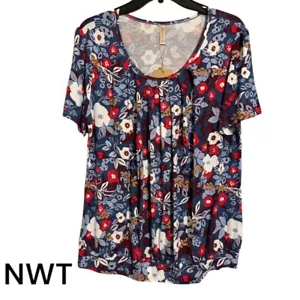 NWT SPRING/SUMMER FLORAL PRINT TOP XLARGE #B - Picture 1 of 5