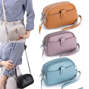 Womens Elegant Shoulder Crossbody Bag Real Leather Large Capacity Handbag Purse - Picture 1 of 36