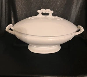 Royal Ironstone China Clementson Brothers England Oval Covered Bowl Antique - Picture 1 of 16