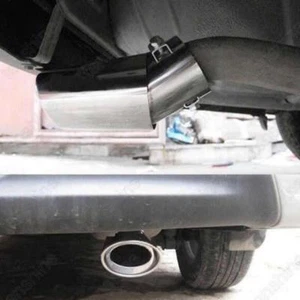 Car Stainless Steel Chrome Round EXHAUST Tail Muffler Tip Pipe FW - Picture 1 of 14