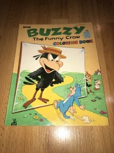 VINTAGE BUZZY THE FUNNY CROW 1968 COLORING BOOK HARVEY CARTOON MOSTLY UNUSED - Picture 1 of 12