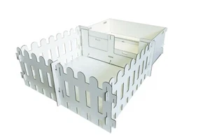 NURSERY XL MIT ZAUN Welpenbox Wurfkiste Hunde Katzen AUS HPL-LAMINAT ANTI BITE - Bild 1 von 2