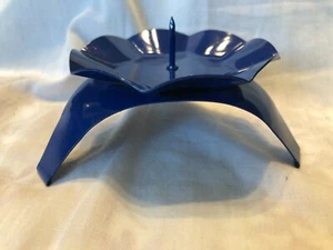 Quon-quon blau Metall Kerzenhalter - geschwungene Pagode Stil dreibeinig - Japan - Bild 1 von 8