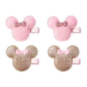 4 Pack Mouse Ears Hair Clips Large Girls Women Hair Accessories Glitter Mouse... - Picture 1 of 6