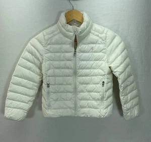 Polo Ralph Lauren Girls light down puffer jacket coat Youth size S(7)  White - Picture 1 of 8