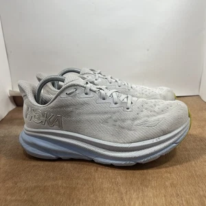 Hoka One One Clifton 9 Women's Size 9.5 D Wide White Running Shoes - Picture 1 of 9