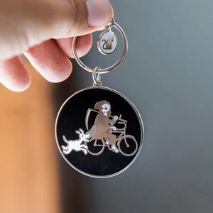 Reaper Madness Schlüsselanhänger Hund Katze Fahrrad Radfahren Keychain schwarz - Bild 1 von 3