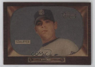 2004 Bowman Heritage Mahogany /25 Tim Stauffer #334 Rookie RC - Image 1 of 2