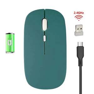 2.4GHz Wireless Optical Mouse USB Rechargeable RGB Cordless Mice For PC Laptop - Picture 1 of 21