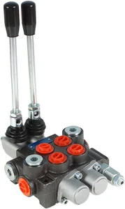 Válvula de Control Direccional Hidráulica 2 Carretes 11GPM 3625PSI, Puertos SAE Doble Acti - Imagen 1 de 7