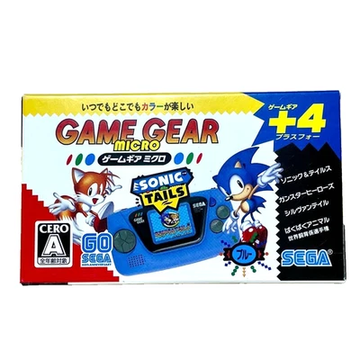 Sega Game Gear Micro Mini blue 4 collection Games Preloaded Japan - Image 1 of 4