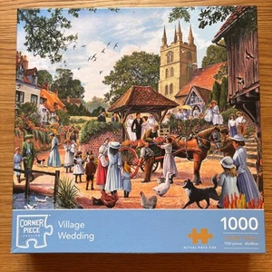Eckteil 1000 Teile Puzzle - Dorfhochzeit - Bild 1 von 2
