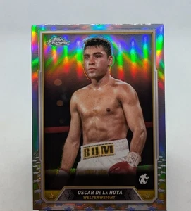 2024 Topps Chrome Boxing Oscar De LA Hoya Refractor #32 | GOLDEN BOY - Picture 1 of 2