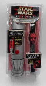 NIP 1999 Star Wars Episode 1 Darth Maul Collector Watch Lightsaber Display Case - Picture 1 of 3