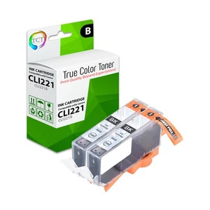 2Pk TCT CLI221 CLI-221 Black HY For Canon MP560 MX860 MX870 3600 Compatible Ink - Picture 1 of 6