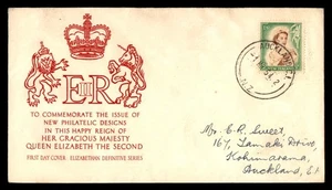Mayfairstamps New Zealand FDC 1954 Queen Elizabeth II Crown First Day Cover aau_ - Picture 1 of 2