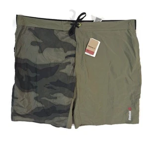 Reebok Training Speedwick 2 In 1 Shorts Mens Size 2XL NWT Green Camo Polyester - Picture 1 of 15