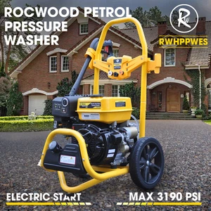 RocwooD Petrol Pressure Washer Max 3190 PSI 7HP ELECTRIC START Jet Power - Picture 1 of 11