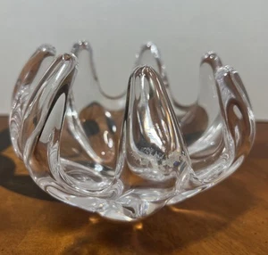 VANNES le CHATEL Crystal France ciotola in vetro 7 dita - Foto 1 di 6