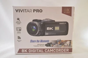 Vivitar 8K Ultra HD 18x Zoom Digital Camcorder Kit -Black DVR8KKIT-MBLK - Picture 1 of 7