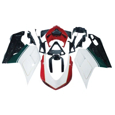 White Green Black Plastics Bodywork For Ducati 1098 848 1198 2007-2012 Fairings - Image 1 of 4