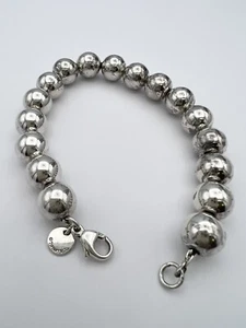 Tiffany & Co Indumenti Indurenti Argento Sterling 10mm Bracciale 7,30" - Foto 1 di 4