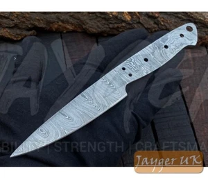 Handgefertigtes Küchenmesser Klinge-Damaststahl wärmebehandeltes Rohling-Paarungsmesser-K3 - Bild 1 von 10