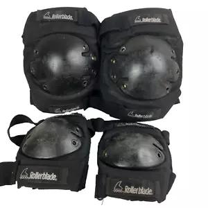 Equipo de protección de patines vintage grande rodillera codo negro patín deportes al aire libre - Imagen 1 de 19