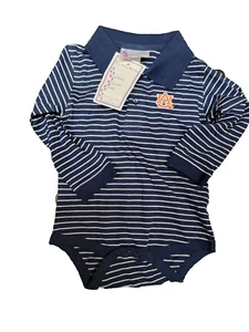 Two Feet Ahead Golf Long Sleeve  Bodysuit Creeper Auburn Tigers 12 Months New - Picture 1 of 1