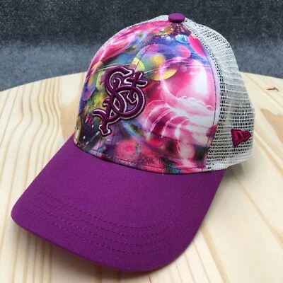 Sombrero de camionero Saint Paul Saints New Era juvenil púrpura OS ala curva ajustable Foto 1 de 4