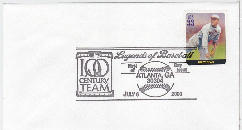 TurtlesTradingPost- Legends of Baseball- Dizzy Dean- 2000 #3408s FDC - Image 1 of 1
