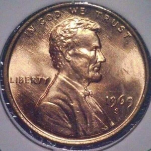 1969-S Lincoln Memorial Cent - ***RED GEM BU*** - BELL'INCOLN! - Foto 1 di 2
