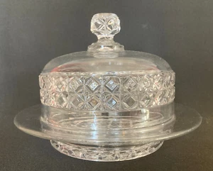 EAPG Antique Pattern MASCOTTE BUTTER DISH Ripley Glass Dominion - Picture 1 of 2