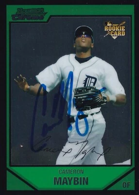 Cameron Maybin Signed 2007 Bowman Chrome Draft Rookie Baseball Card #BDP12 RC - Image 1 of 4