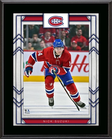 Nick Suzuki Montreal Canadiens 10.5" x 13" Sublimated Player Plaque Cover