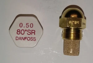 Boquilla de cabeza redonda Danfoss 0,50 gph Boquilla de aceite SR de 80 grados p. ej. para Weishaupt Purflam - Imagen 1 de 2