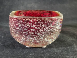 Mid Century Murano Glass Square Geode Bowl By Archimede Seguso - Picture 1 of 9