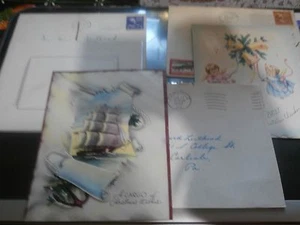 Lotto biglietti di auguri buste natalizie vintage anni 40 francobolli - I - Foto 1 di 11