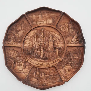 Deutsche Romantische Alpenfahrt 3D geschnitzte Platte Unikat Wandbild/Deko - Bild 1 von 13