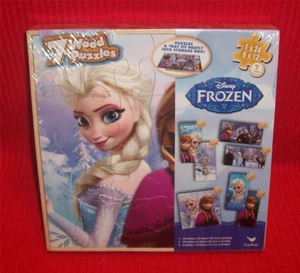 Disney Frozen 7 Wood Puzzles w/Tray Sealed - Picture 1 of 3