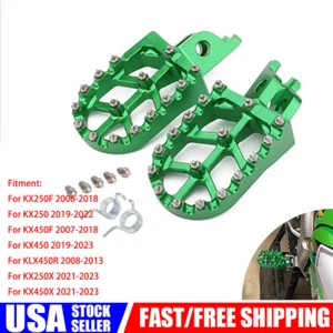 Dirt Bike Foot Pegs For KX250F KX250 KX450F KX450 KLX450R KX250X KX450X - Picture 1 of 8