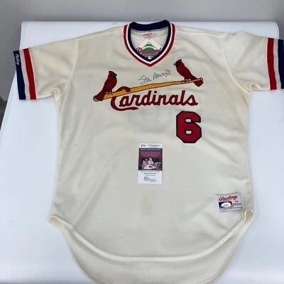 Stan Musial Signed Authentic Rawlings St. Louis Cardinals Jersey JSA COA - Image 1 of 4
