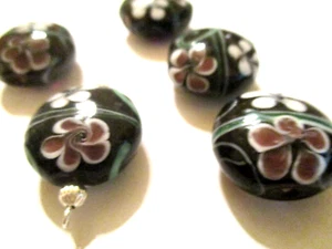 10 ~ 23 x 21 x 14  mm Focal Lampwork Glass Pendant Beads SLW6 - Picture 1 of 6