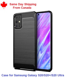 Pour Samsung S24/S23/S22/S21/S20/+/ U - Coque TPU souple antichoc en fibre de carbone - Photo 1 sur 4