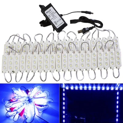 LEDUPDATES 60ft Brightest Blue STOREFRONT LED LIGHT 5630 + UL Listed Power - Image 1 of 4