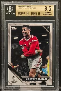 CRISTIANO RONALDO 2021 TOPPS UCL UEFA 100 BGS 9,5 GEMME NUOVE DI ZECCA - Foto 1 di 2