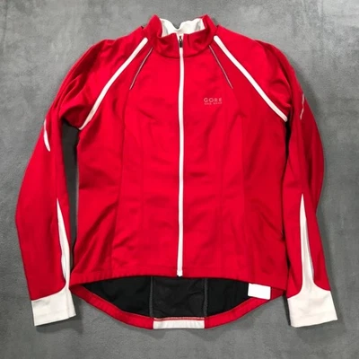 GORE BIKE WEAR Cycling Jacket Womens XL Red Full Zip Windstopper Convertible Sle - Image 1 of 4
