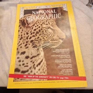 National Geographic February 1972 African Wildlife Apollo 15 Moon Karens Otto  - Imagen 1 de 4